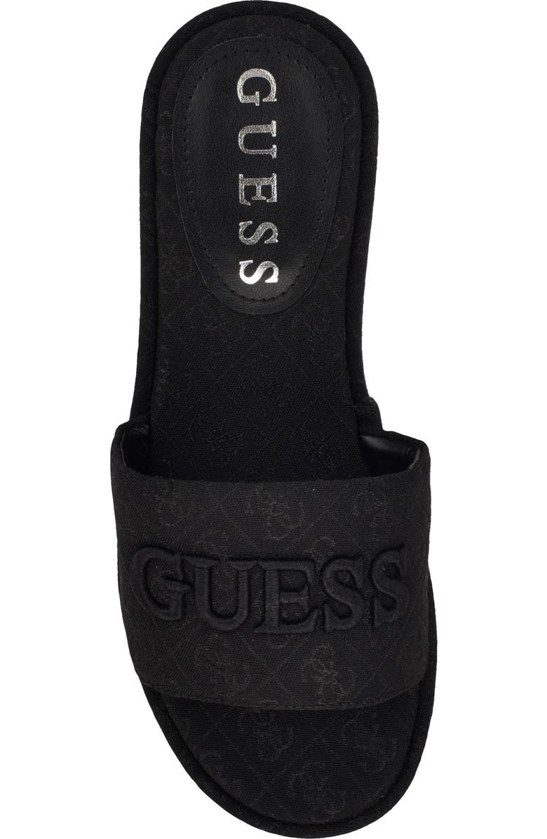 GUESS Bintai Platform Wedge Slide Sandal, Alternate, color, Black