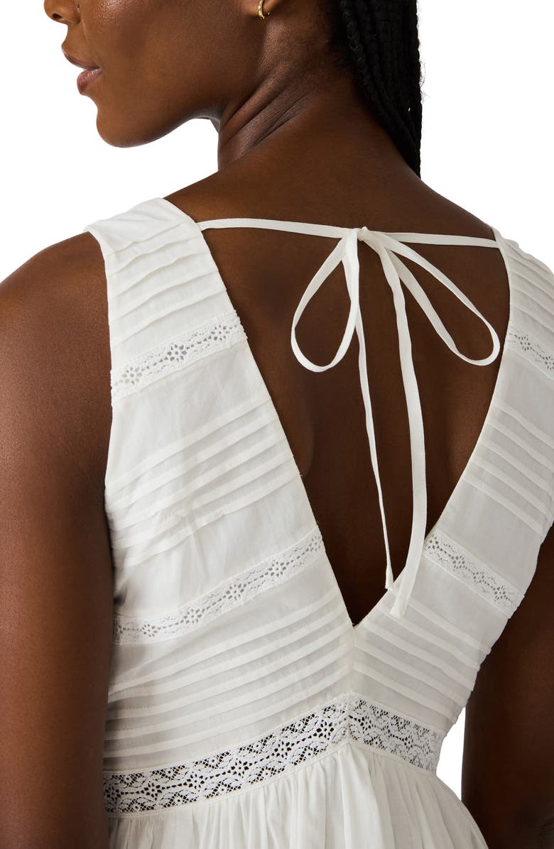 Steve Madden Miah Lace Trim Sleeveless High-Low Maxi Dress, Alternate, color, Antique