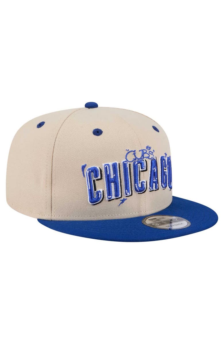 New Era Men's New Era Cream/Royal Chicago Cubs Team Art 9FIFTY Snapback Hat, Alternate, color, Cream