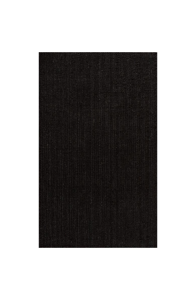 JONATHAN Y Pata Hand Woven Chunky Jute Area Rug, Main, color, Black