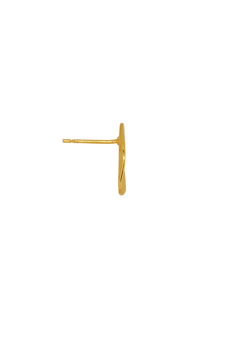 Ottoman Hands Waterproof Wave Stud Earrings, Alternate, color, Gold