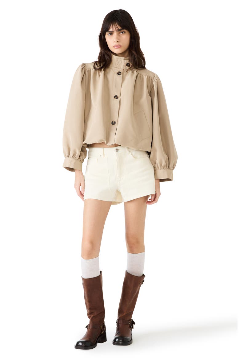 Deedee Blouson Jacket, Alternate, color, TAN