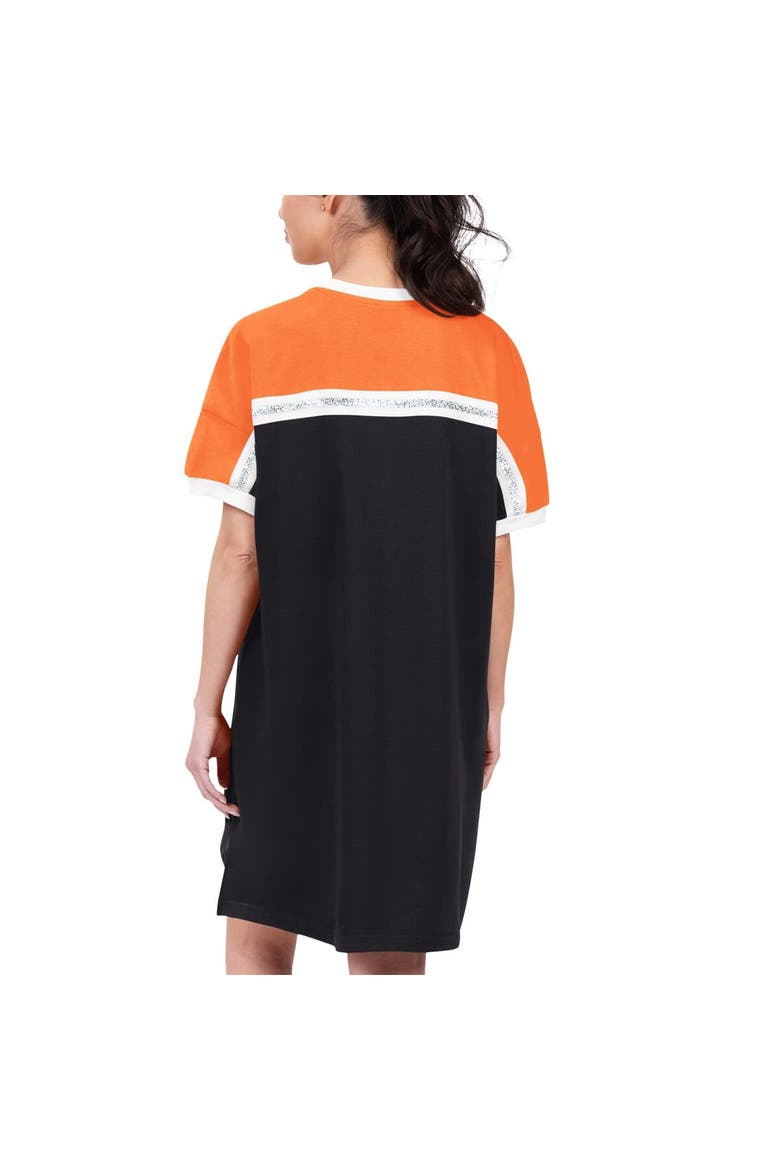 Women's G-III 4Her by Carl Banks Black/Orange San Francisco Giants Circus Catch Sneaker Dress, Alternate, color, Black
