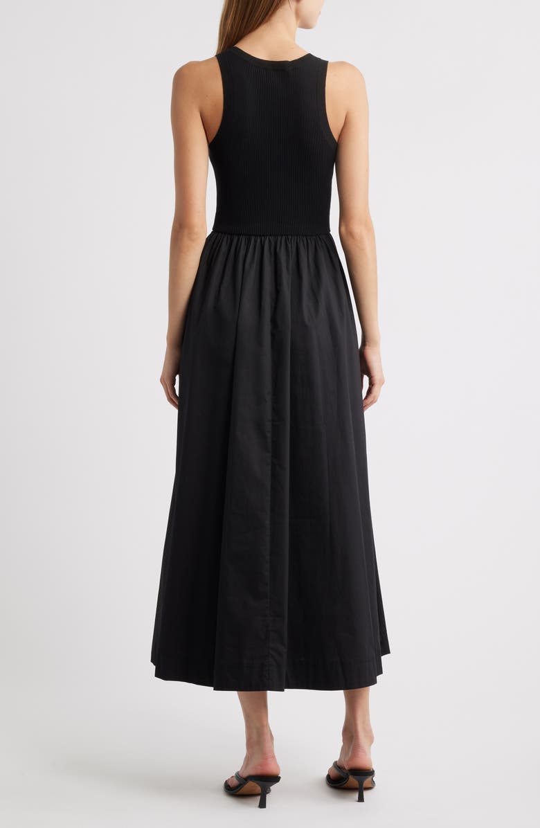 MOON RIVER Mixed Media Sleeveless Dress, Alternate, color, 