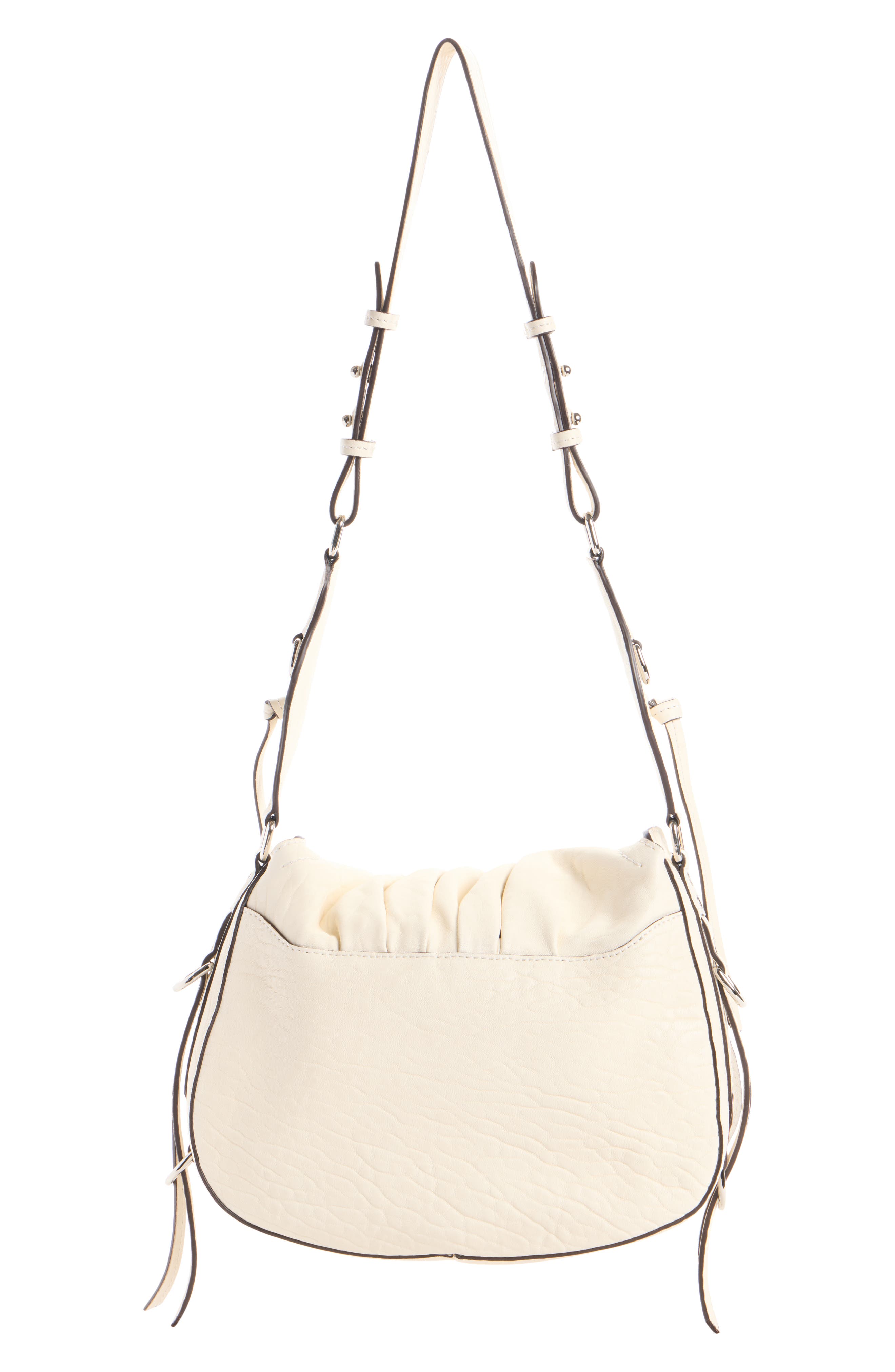 Bolton Bubble Pebbled Leather Hobo Bag, Alternate, color, CHALK