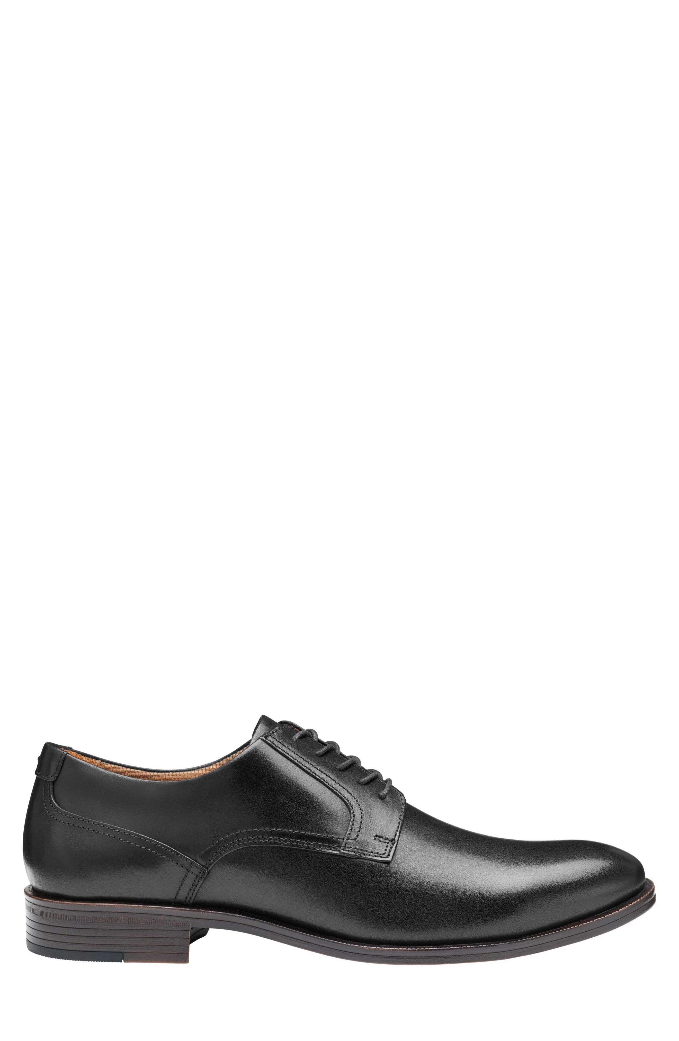 Johnston & Murphy Reeve Plain Toe Derby, Alternate, color, Black Full Grain