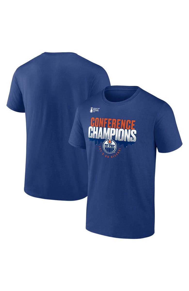 FANATICS Men's Fanatics  Royal Edmonton Oilers 2025 Western Conference Champions Local Hometown T-Shirt, Main, color, 