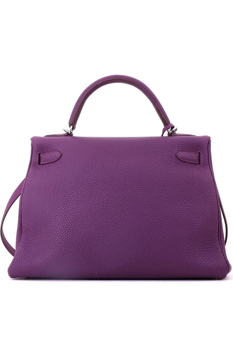 Pre-Owned Hermes Kelly Handbag Purple Togo with Palladium Hardware 32, Alternate, color, Anemone