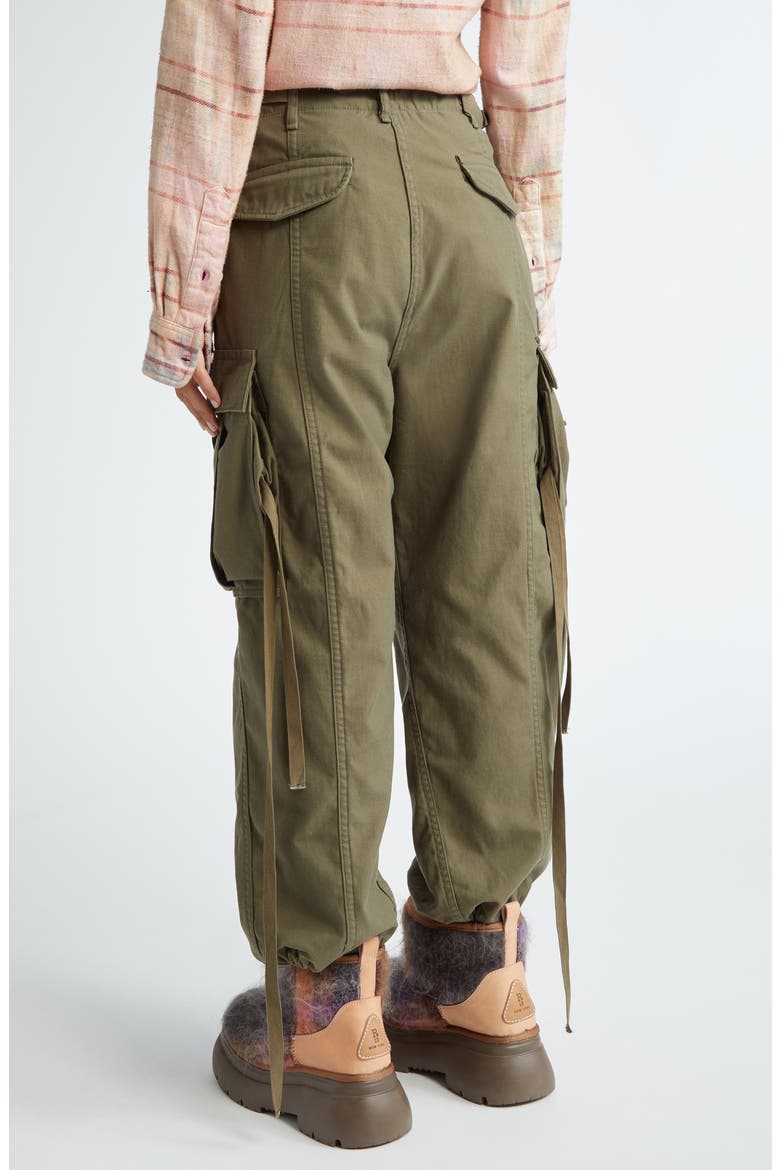 Cotton Twill Parachute Cargo Pants, Alternate, color, VINTAGE OLIVE DRAB