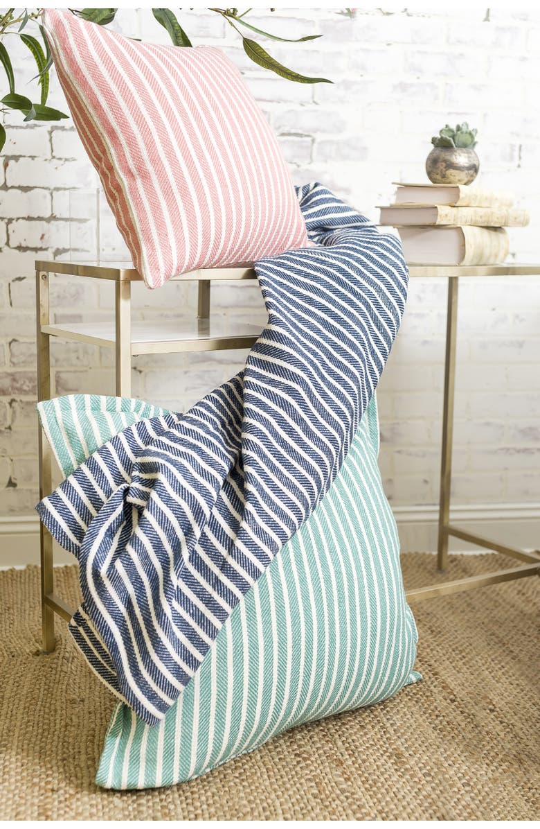 carol & frank 50" x 60" Bengal Stripe Throw, Alternate, color, Blue