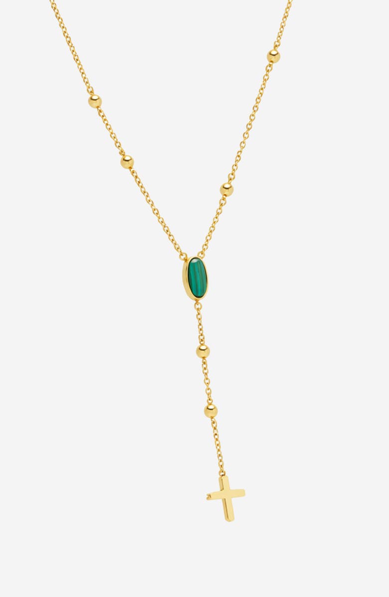 YOJ Rosary Necklace In Gold, Alternate, color, Gold