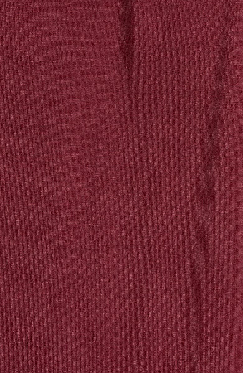 Loveappella Short Sleeve Wrap Top Jumpsuit, Alternate, color, Burgundy