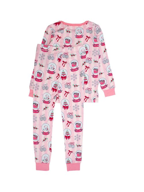 Rufflebutts Girls Softsnooze Ruffle Long Sleeve Pajama Set In Multi