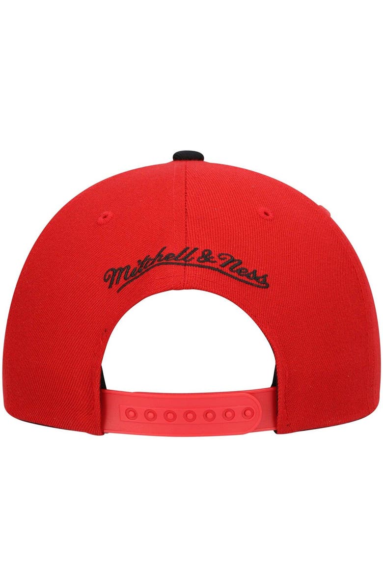 Mitchell & Ness Men's Mitchell & Ness Red/Black Miami Heat Hardwood Classics Team Two-Tone 2.0 Snapback Hat, Alternate, color, Red