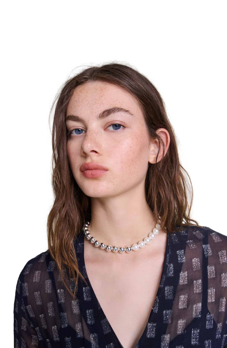 maje Asymmetrical floral maxi dress, Alternate, color, 