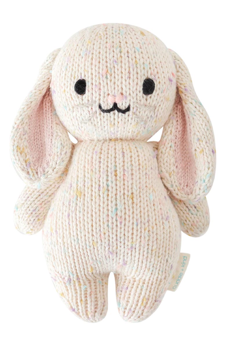 cuddle+kind Confetti Knit Baby Bunny Stuffed Animal, Main, color, 