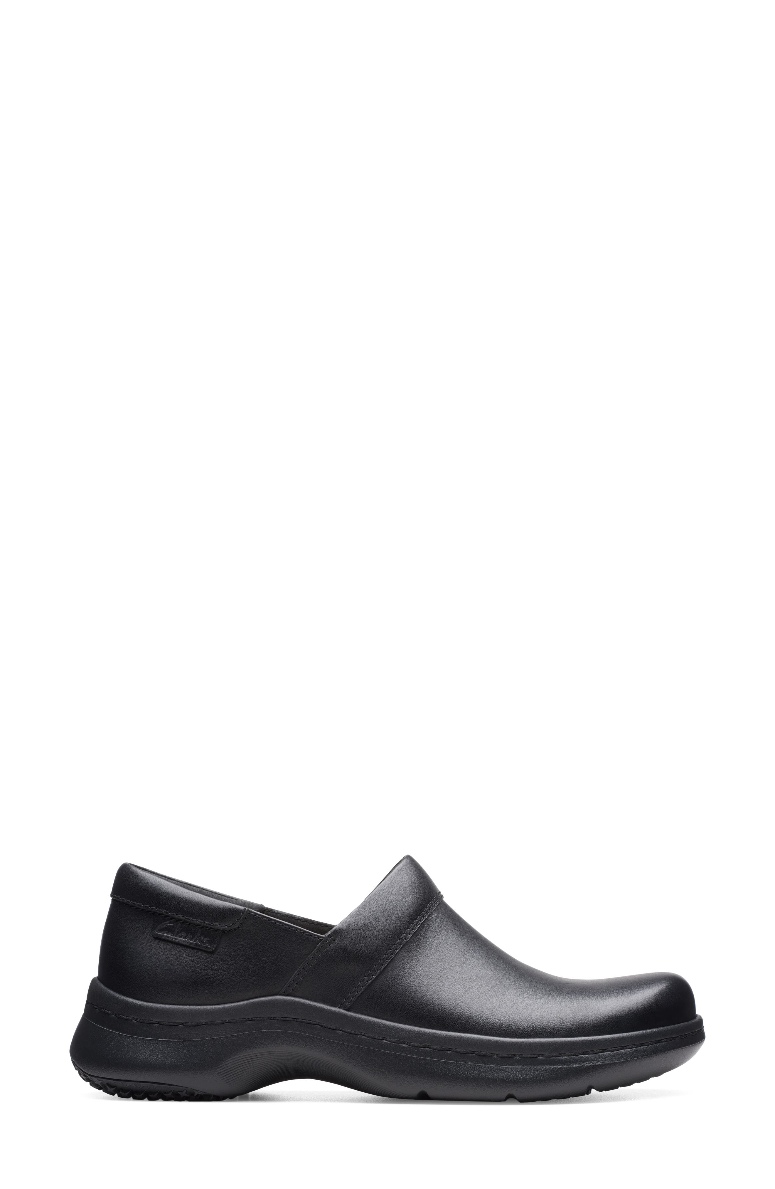 Clarks<sup>®</sup> Pro Gem Clog, Alternate, color, Black Leather