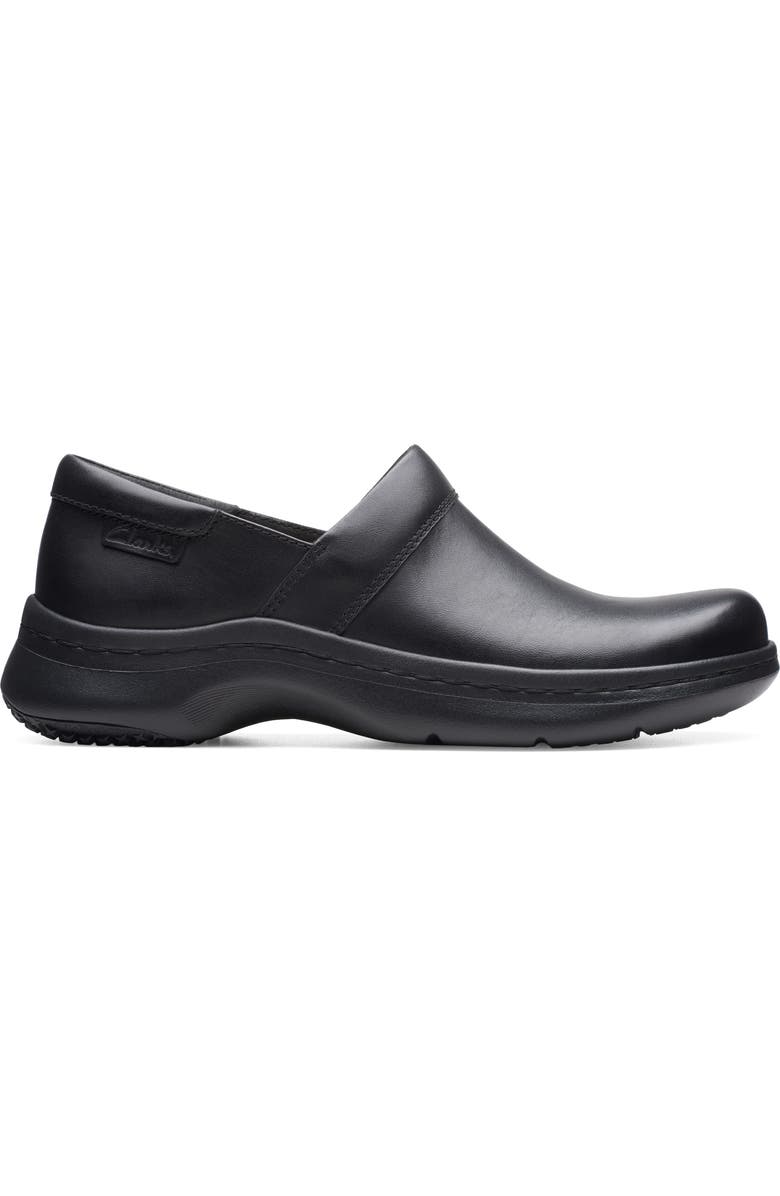 Clarks<sup>®</sup> Pro Gem Clog, Alternate, color, Black Leather
