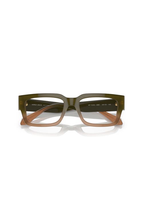 Giorgio Armani 51mm Rectangle Optical Glasses In Green