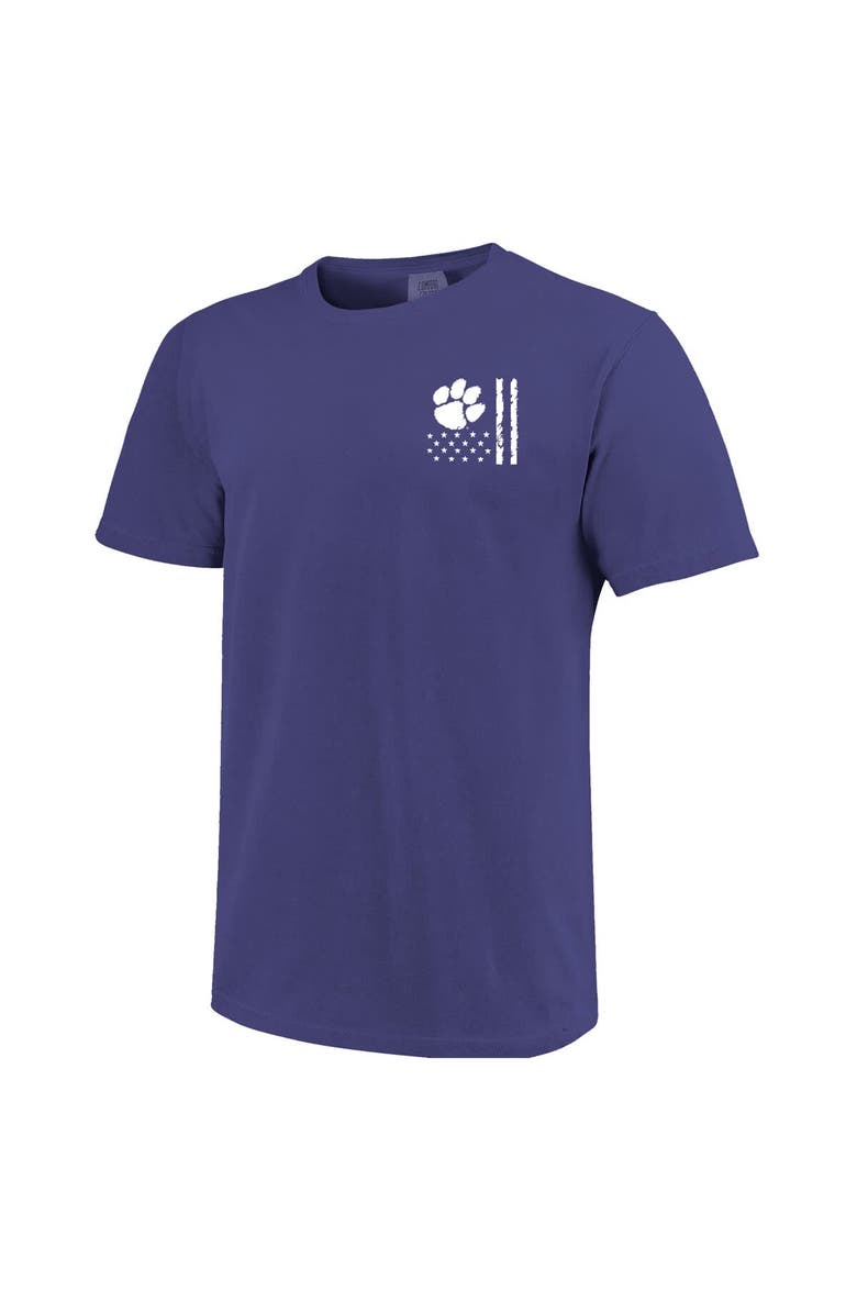 IMAGE ONE Men's Purple Clemson Tigers Comfort Colors OHT Camo Overlay T-Shirt, Alternate, color, Purple