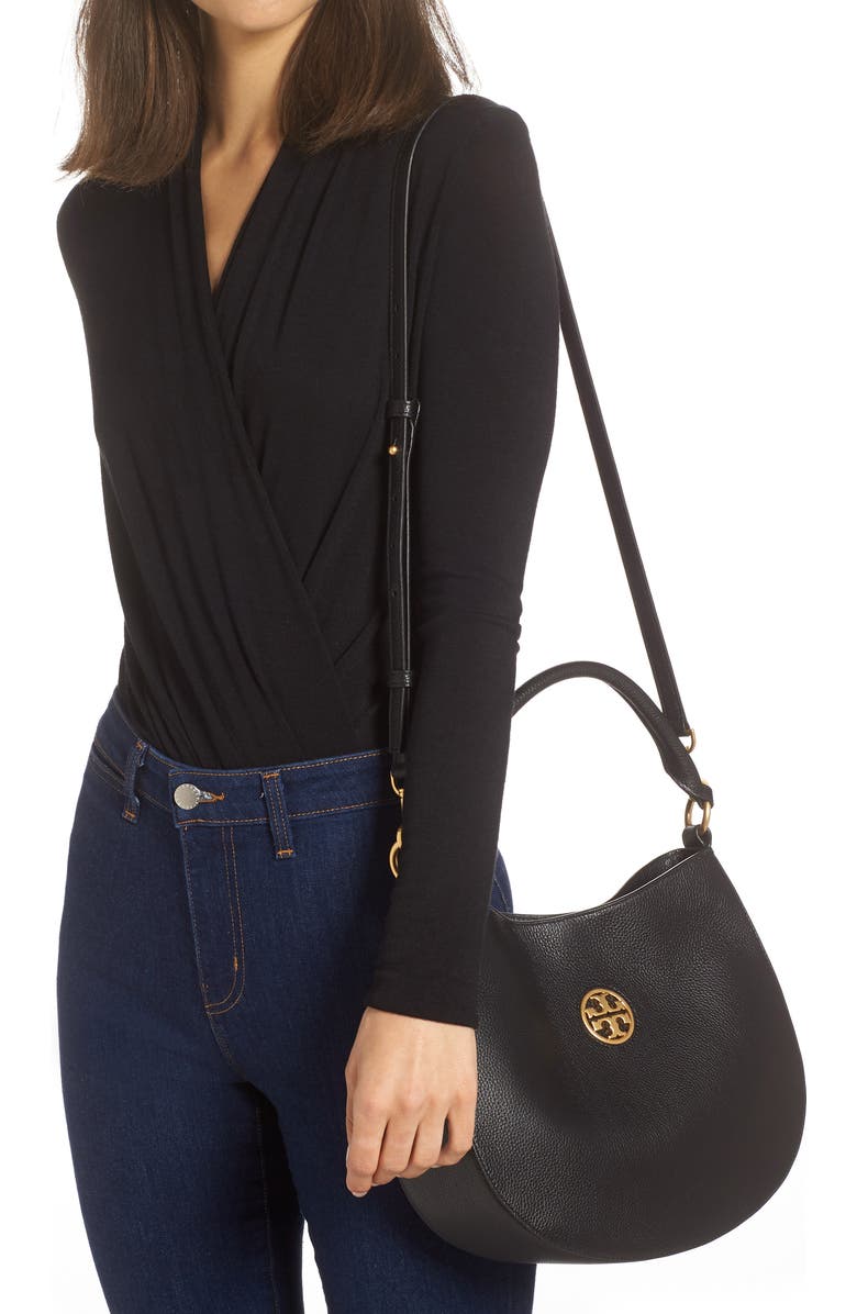 Tory Burch Carson Leather Hobo Bag, Alternate, color,
