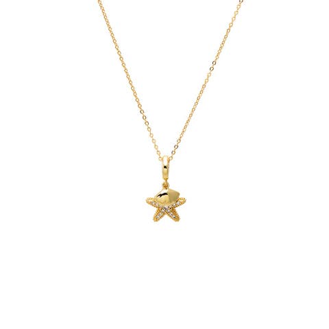 CZ Starfish Pendant Necklace