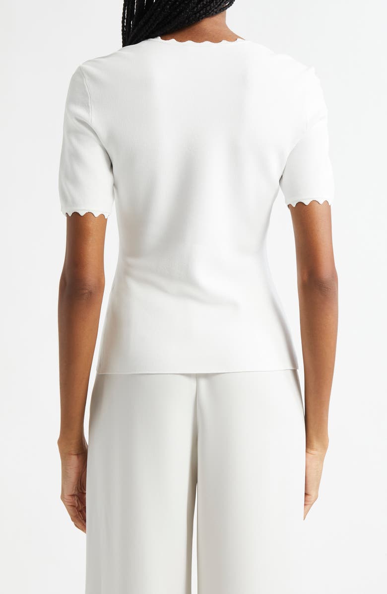 Emporio Armani Stretch Milano Top, Alternate, color, Soft White