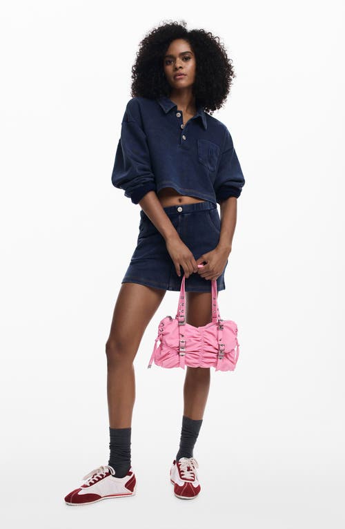 Desigual Ruched Shoulder Bag In Pink