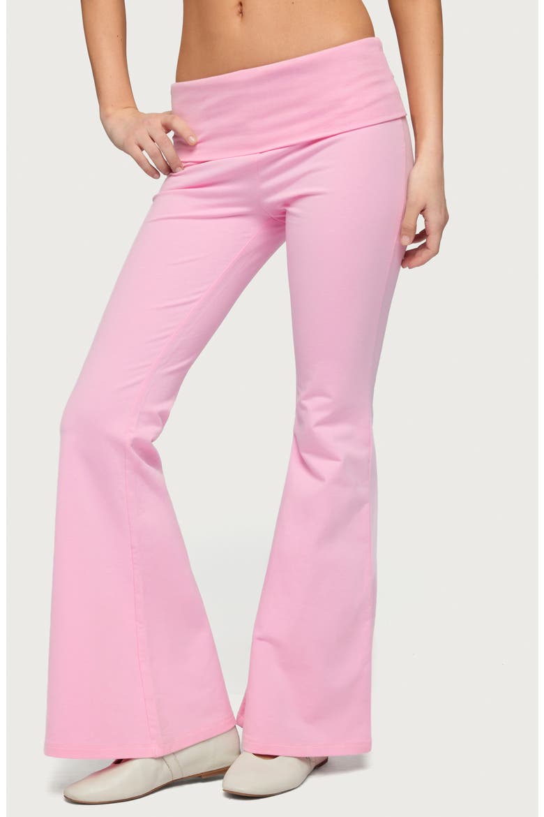 Naomi Foldover Flare Pants, Alternate, color, LIGHT-PINK