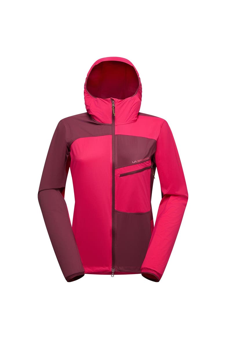 Freeway Wind Jacket - Women's, Alternate, color, Azalea/Redwood