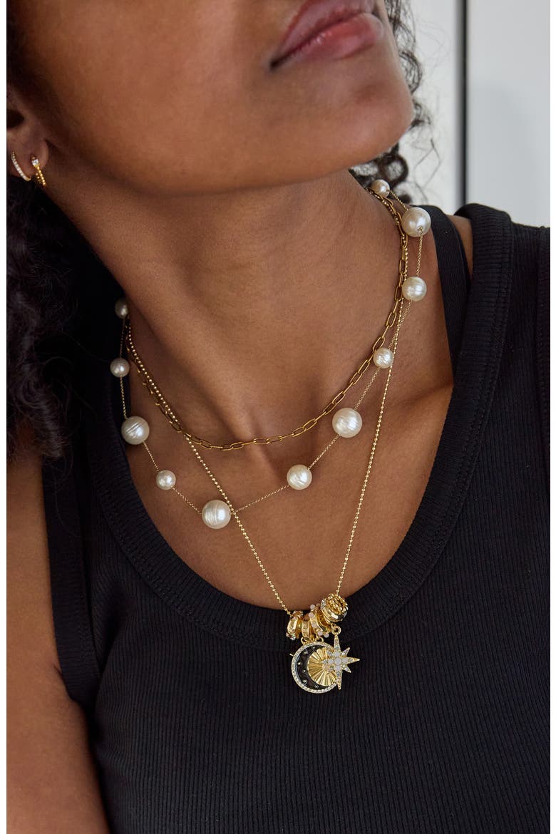 Cressida Celestial Charm Necklace, Alternate, color, GOLD