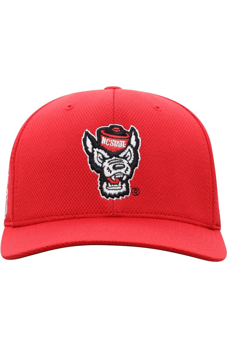 TOP OF THE WORLD Men's Top of the World Red NC State Wolfpack Reflex Logo Flex Hat, Alternate, color, Red