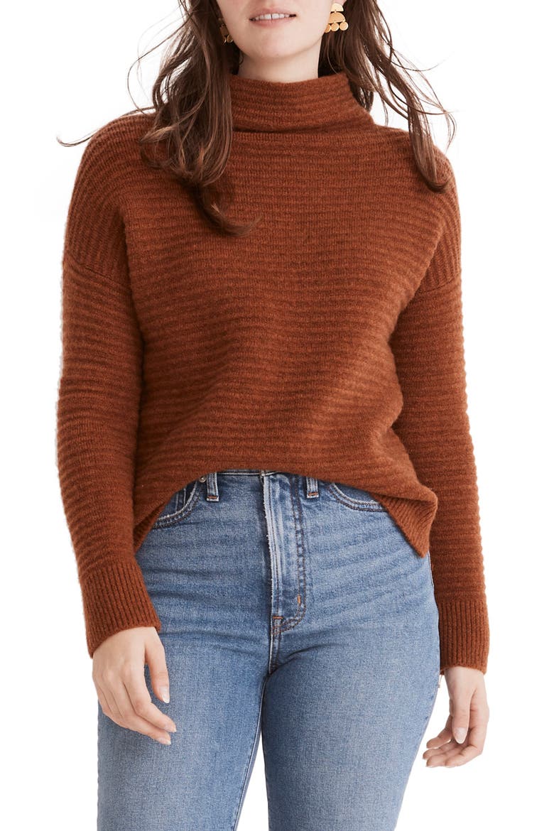 Belmont Mock Neck Sweater, Main, color, HTHR AFTERGLOW