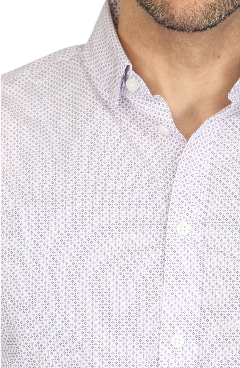 Vustra Diamond Block Print Short Sleeve Shirt, Alternate, color, 