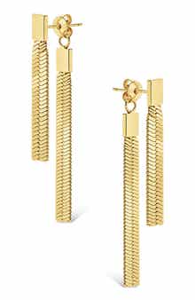 Linear Fringe Drop Earrings