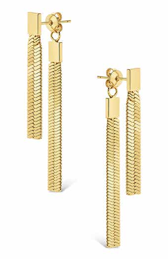 Linear Fringe Drop Earrings