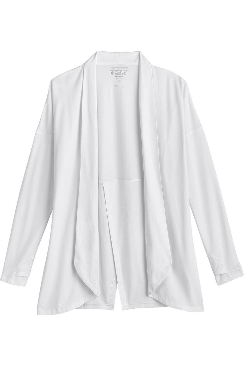 Women's LumaLeo Long Sleeve Sun Wrap with Back Slit, UPF 50+ Sun Protection, Alternate, color, White