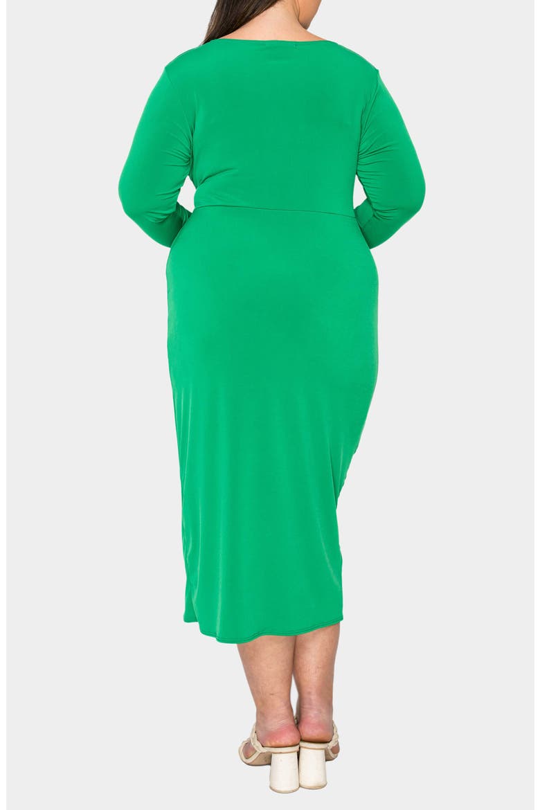Estelle Ruched Body-Con Midi Dress, Alternate, color, KELLY GREEN