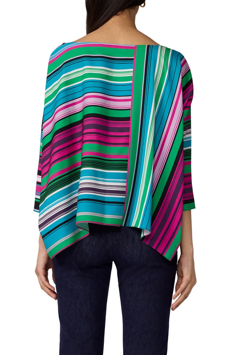 Diane Stripe Stretch Silk Top, Alternate, color, TROPEZ STRIPE BIG GOSSIP PINK