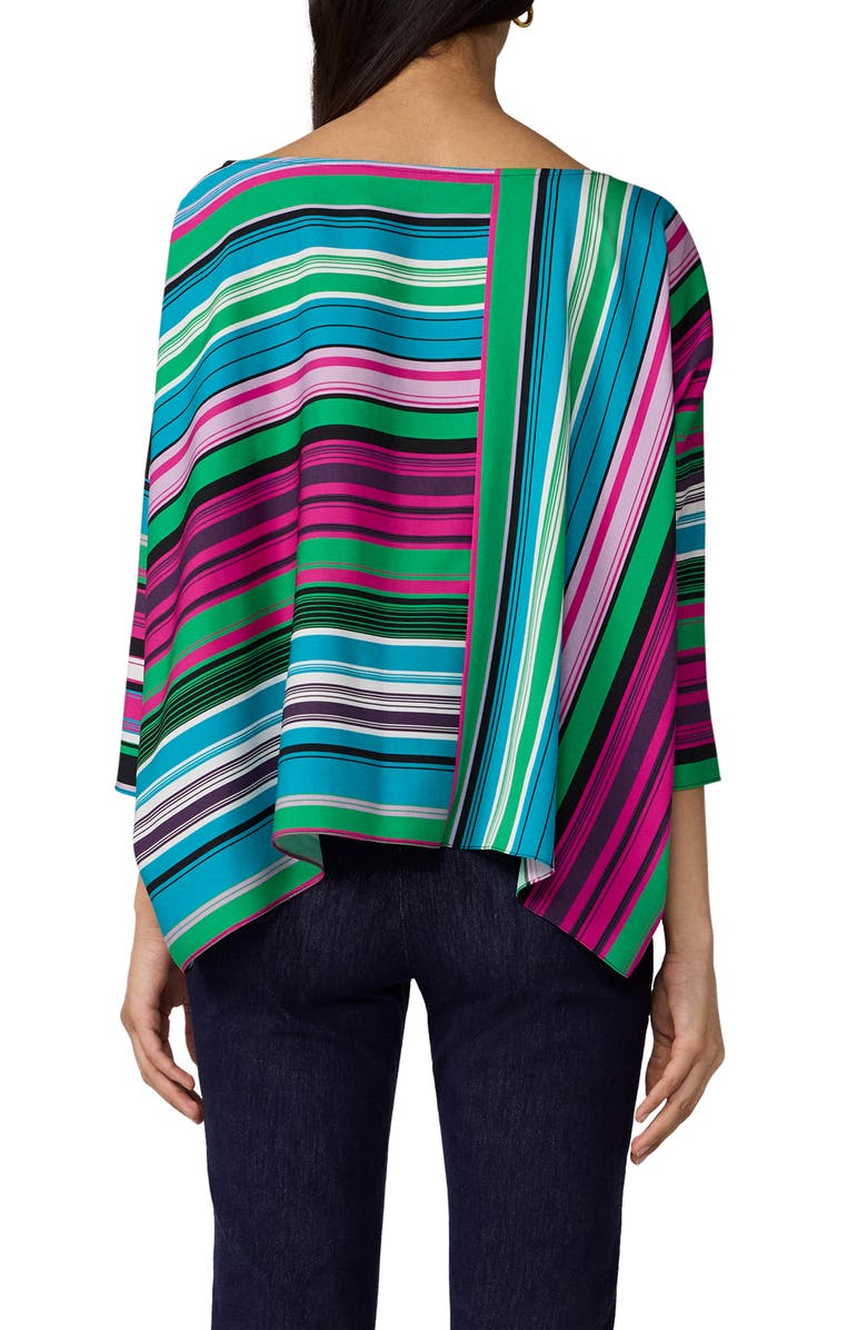 Diane von Furstenberg Diane Stripe Stretch Silk Top, Alternate, color, Tropez Stripe Big Gossip Pink