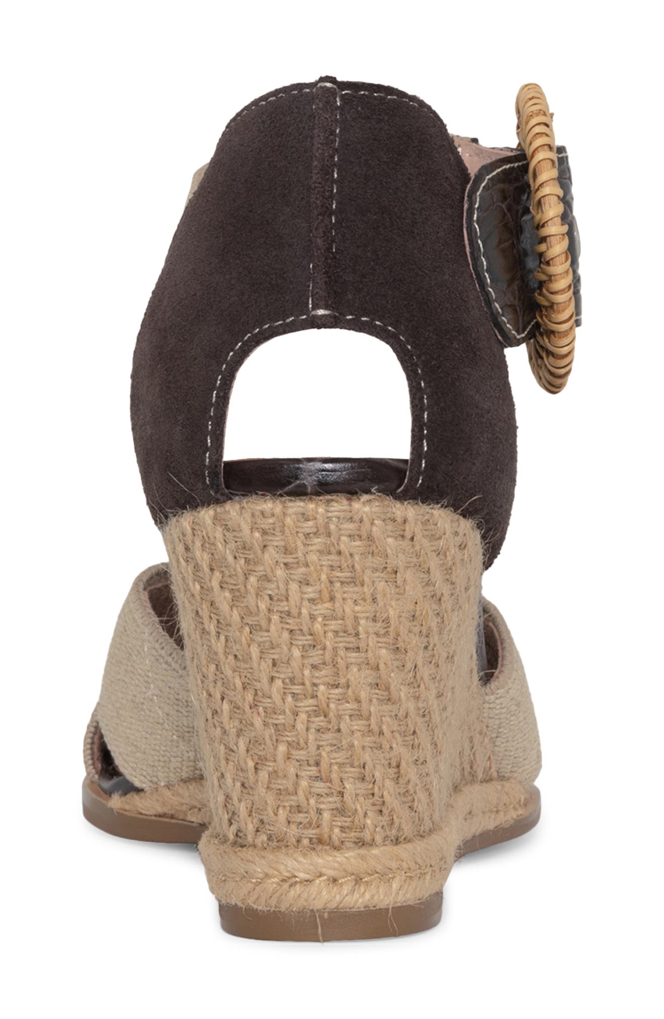 Wedge Sandal, Alternate, color, DARK BROWN