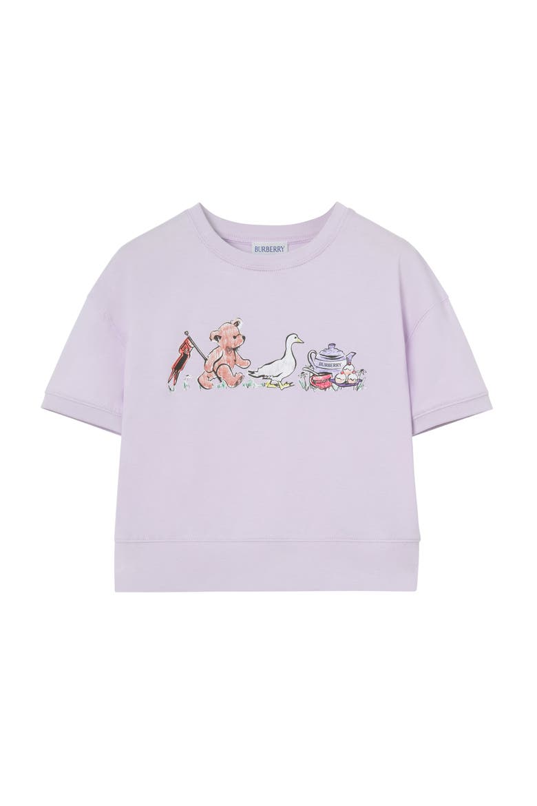Thomas Bear and Friends Cotton T-shirt, Main, color, Muted lilac