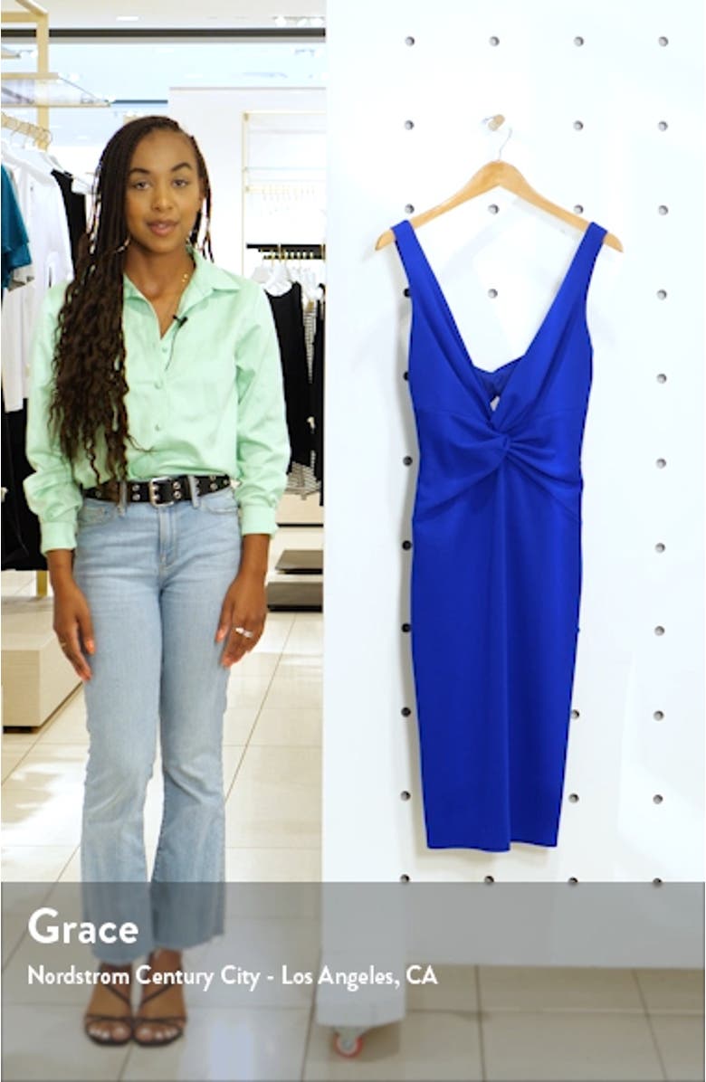 Zaza Plunge Neck Body-Con Dress, sales video thumbnail