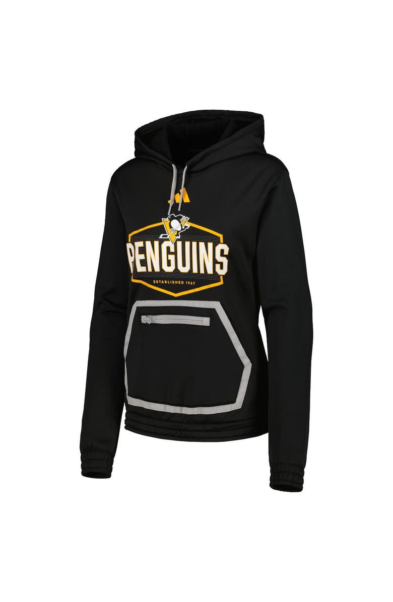 adidas Women's adidas Black Pittsburgh Penguins Team Pullover Hoodie, Alternate, color,