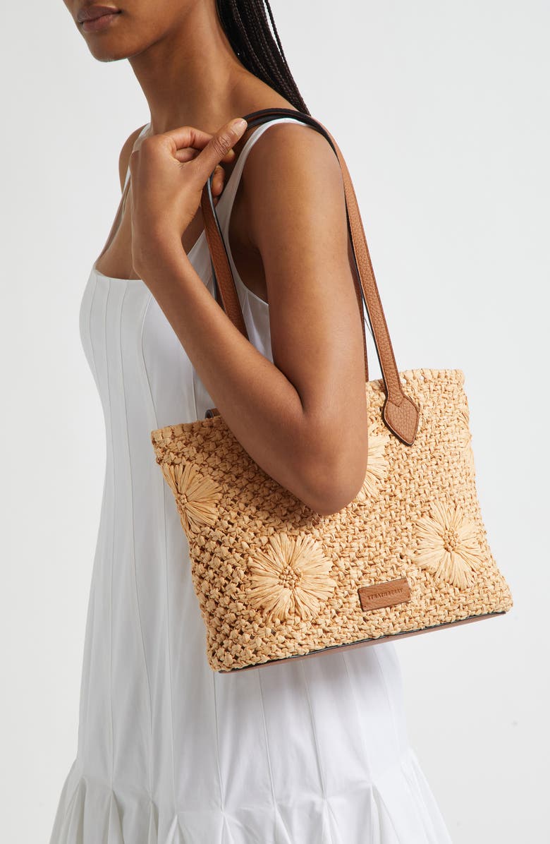 Strathberry The Small Strathberry Basket Woven Raffia Tote, Alternate, color,