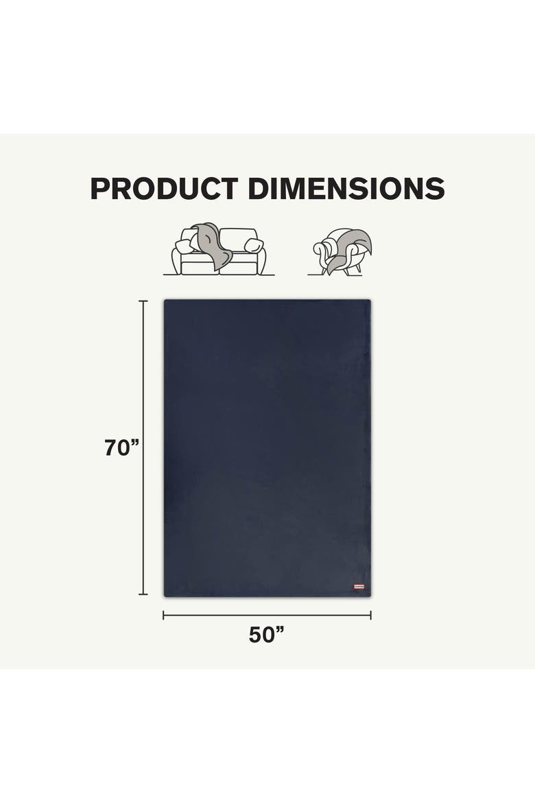 Coco Flannel Throw Blanket, Alternate, color, Mood Blue Indigo