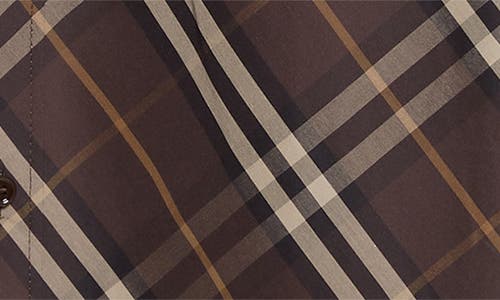 Burberry Robert Check Short Sleeve Cotton Button-up Shirt In Brown