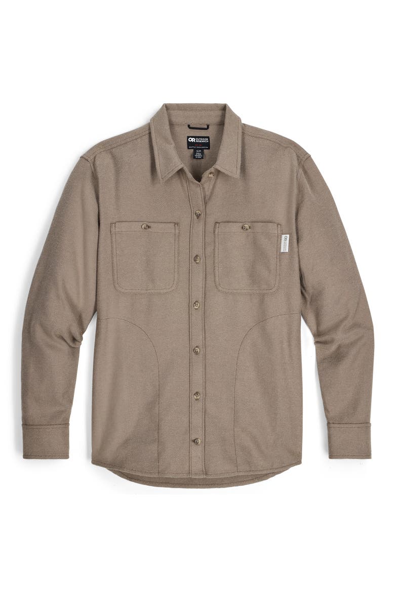 Feedback Flannel Twill Overshirt, Alternate, color, SABLE