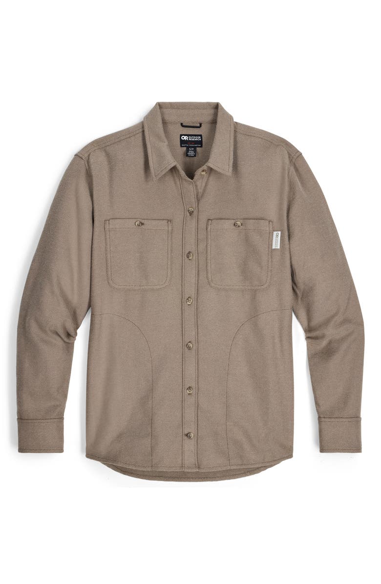 Outdoor Research Feedback Flannel Twill Overshirt, Alternate, color, Sable