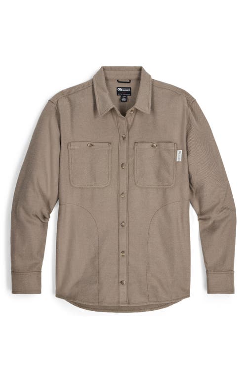 Outdoor Research Feedback Flannel Twill Overshirt In Brown